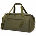 Borsone da viaggio 50 x 25 x 28 cm in tessuto sintetico verde oliva con tracolla regolabile