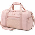 Borsa da viaggio 45 x 25 x 25 cm in tessuto sintetico rosa cipria con tracolla rimovibile