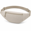 Marsupio taglia unica in tessuto beige con cinghia regolabile