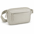 Marsupio 23 x 7 x 15 cm in tessuto sintetico beige con tasche con zip regolabile